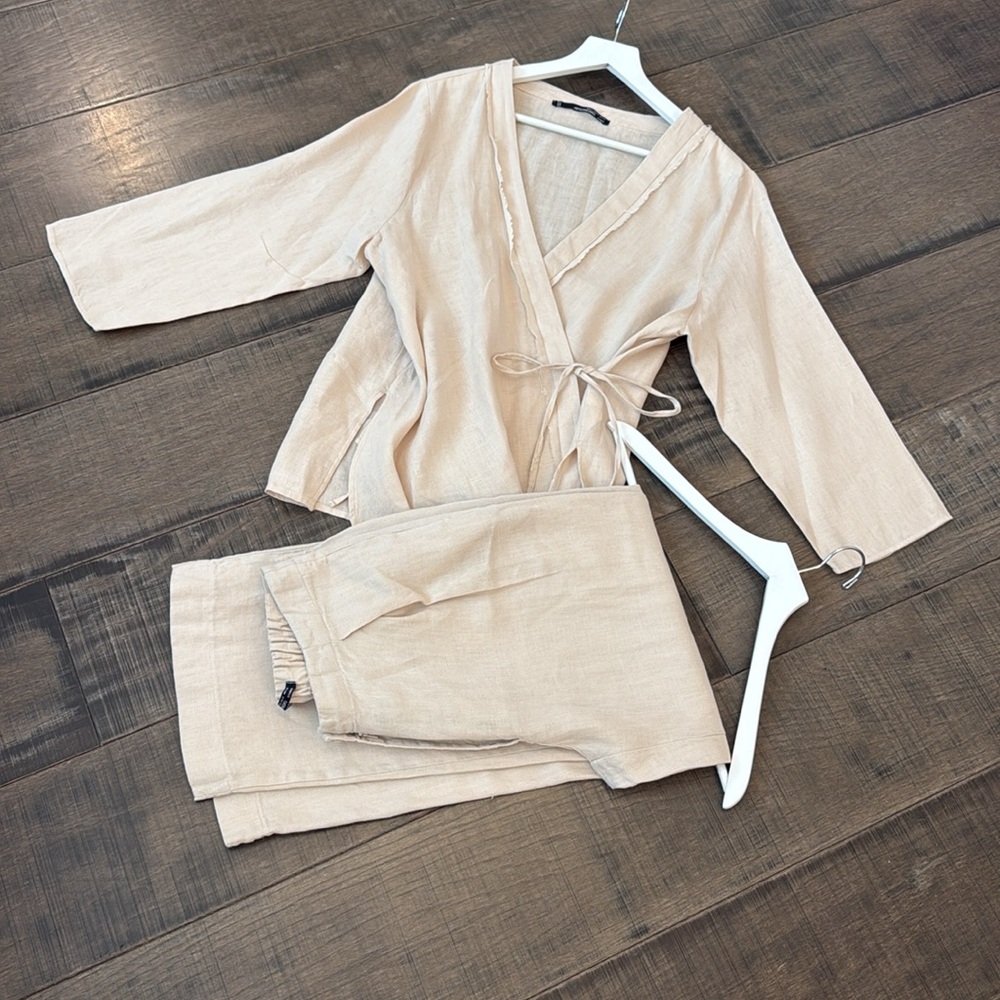 AS NEW 100% LINEN SET SIZE S/M